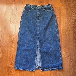 VTG Eddie Bauer Denim Maxi Skirt size 8 Y2K